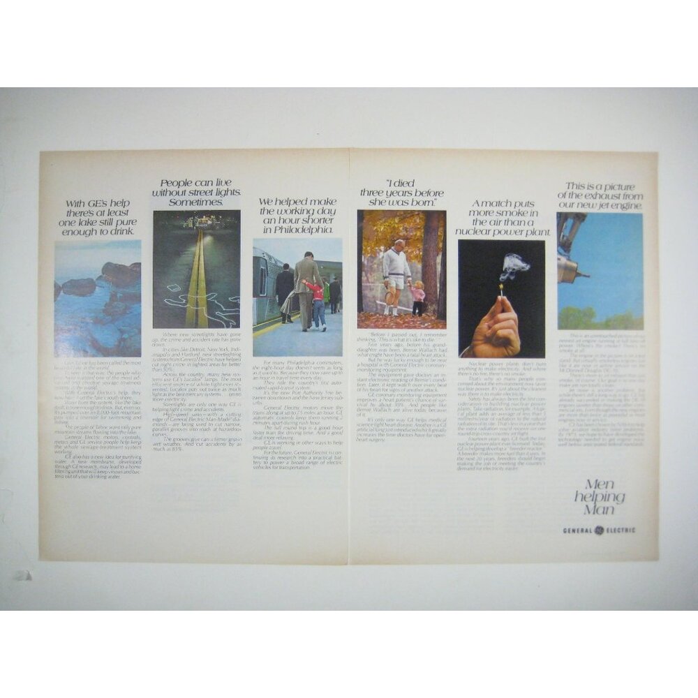 Vintage General Electric Print AD 2 Page GE